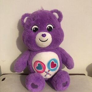 Care Bears Hug And Giggle Share Bear Purple Plush 13” Just Play 2016